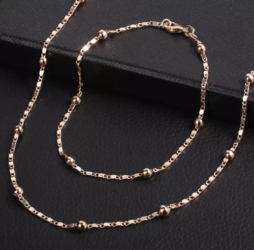 Rose gold bracelet necklace - bracelet,