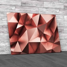 Polygonal Metal Abstract Stunning Renderings Canvas Print Large Picture Wall Art