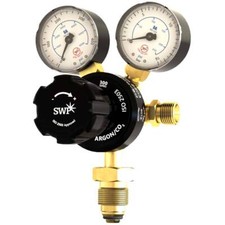 argon Co2 mix regulator single stage two gauge inert gas mig welding