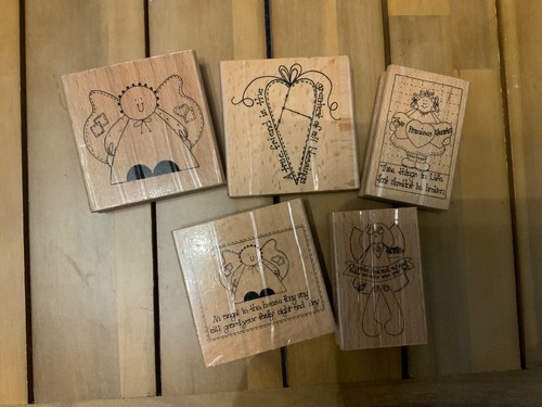Wooden block rubber stamps - wooden,