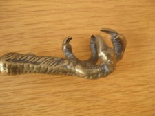 Antique Brass Bird Claw Letter