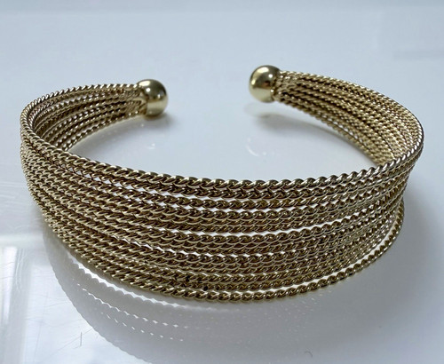 Gold tone twisted - gold, multi-strand