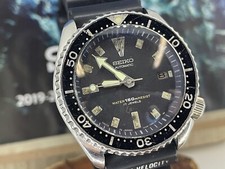 Seiko Men's Black Watch - 7002-7001 all Original Classic Automatic Diver