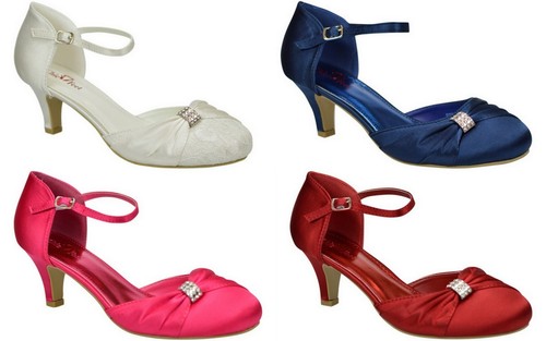 Womens satin diamante - womens, heel