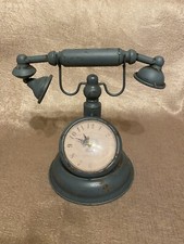Telephone clock retro Metal