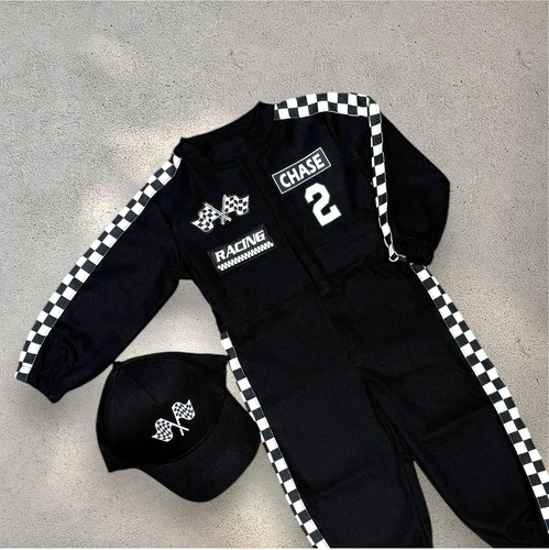 Checkered race suit - race, with