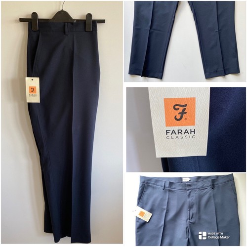 Farah classic trousers navy - farah,