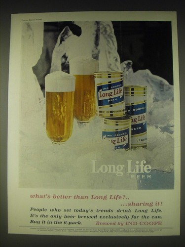 1962 ind coope long life - 1962, coope's