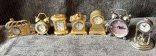 Vintage Miniature  Clocks x 7
