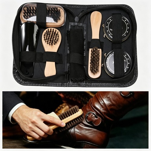 Shoe shine polish - kit, for