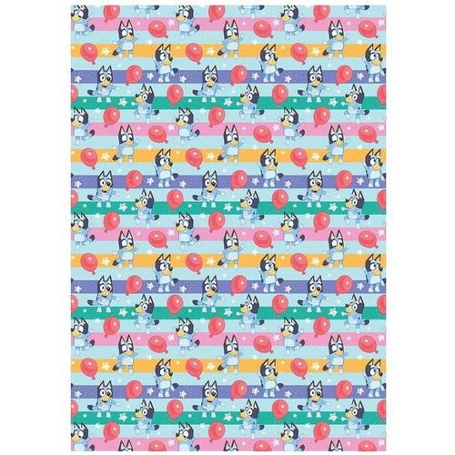 Bluey balloon gift wrap - bluey,
