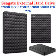 Seagate 2TB Portabe External Hard Drive - Black 2.5" For PC Laptop and Mac