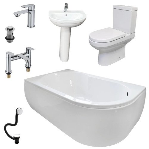 Offset corner bath bathroom - corner,
