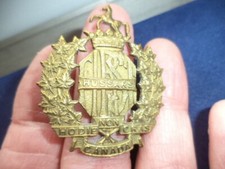 CANADA HUSSARS CAP BADGE 1ST.   MONTREAL. NICE EXAMPLE. EX DISPLAY CASE. 