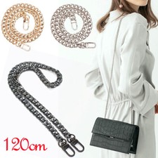 120cm Flat Metal Chain Replacement For Shoulder Bag Handbag Strap Cross Body UK
