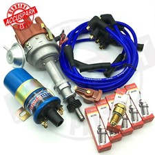 Ford V6 Cologne Distributor , Blue coil , Blue leads , AC9C plugs X 6 Accuspark 