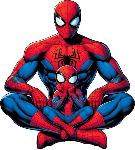Colour spiderman kid cartoon - spiderman,