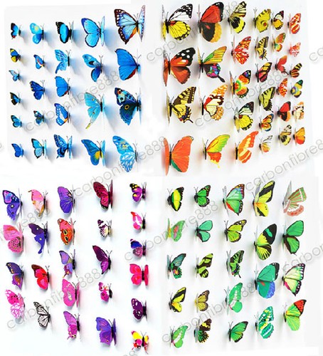 Butterfly wall art decal - wall,