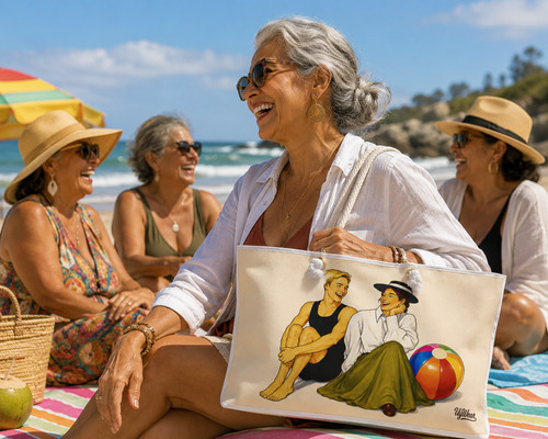 Vintage beach friends - beach,