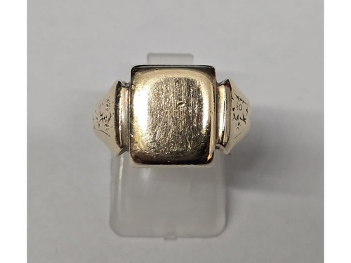 9ct vintage mens signet - 9ct,
