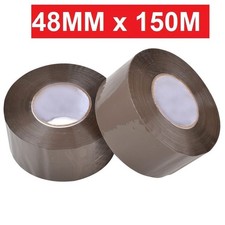STRONG BROWN PARCEL PACKING  PACKAGING TAPE SELLOTAPE CARTON SEALING 48MM X 150m