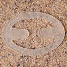 Bra Clips 5 x Clear Oval Racer