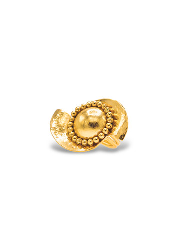 Monsoon swirl gold ring - swirl,
