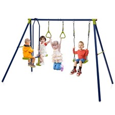 3-in-1 Kids Swing Set Metal