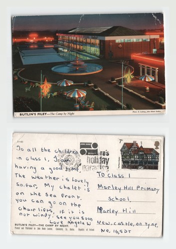 Postcard butlin filey - postcard,