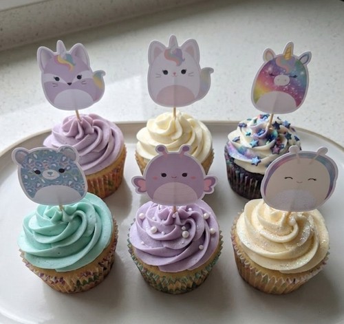 Squishmallow cupcake toppers