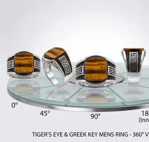 Men silver tone signet ring - men's,