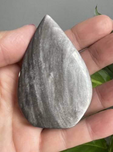 Silver sheen black obsidian - silver,