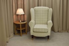 Wingback fireside chair beige - chair,