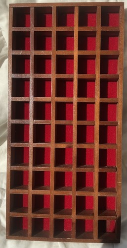Wooden thimble display - wooden, case