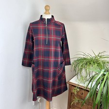 Zara Tartan Dress Size 10 Red