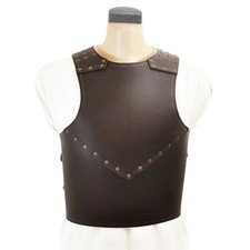 Chest Armor Vest Viking Warrior Cosplay Costume New Medieval Vintage PU Leather