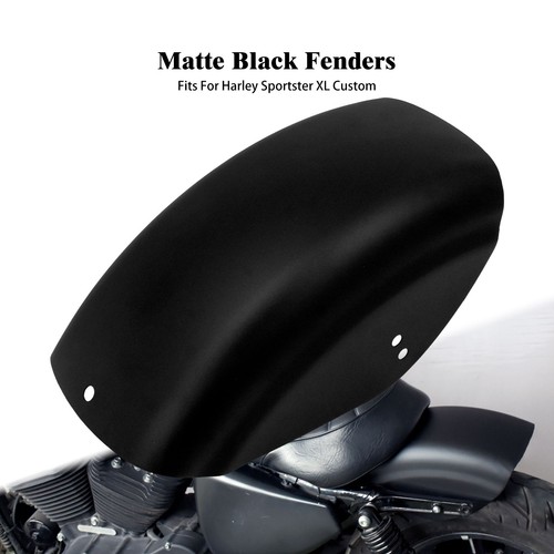 Matte black rear short fender - black,