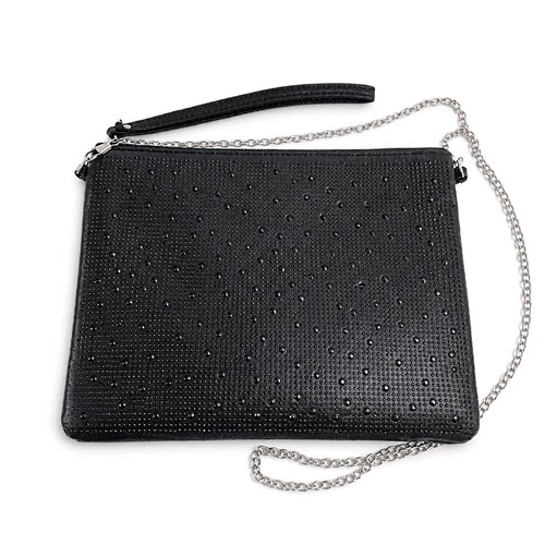 Catwalk black studded clutch - catwalk,