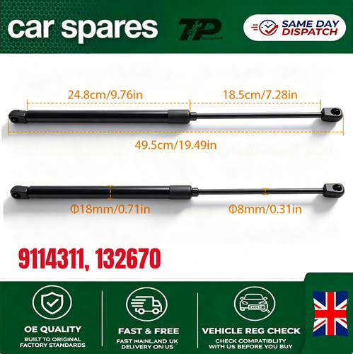 Rear tailgate boot gas - rear,