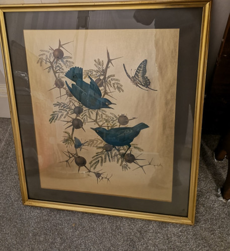 Vintage dufex foil art birds - vintage,