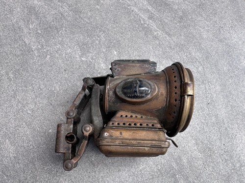 Antique bicycle oil lamp - antique,