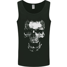 Skull White Mens Vest Tank Top