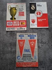 Manchester United European Cup Winners 1968 Both Semi Finals & Final Programmes