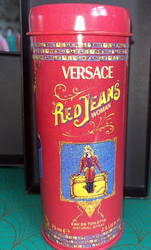Versace red jeans perfume tin - versace,