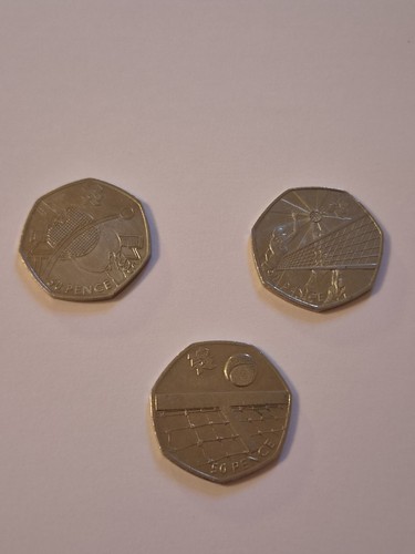 Olympic 50p coins tennis - 50p,