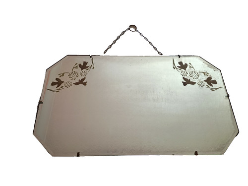 Vintage hanging mirror with - vintage,