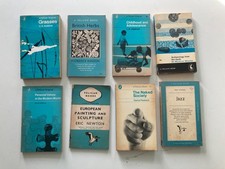 Bundle of 8 Vintage Pelican books Grasses, Herbs, Jazz, Archeology Naked Society