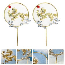 2 PCS Alloy Cake Toppers