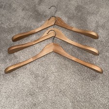 The Hanger Store™ Wooden Coat Hangers With Broad Ends For Coats and Jackets x 10