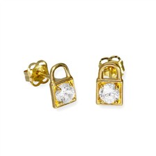 9ct Gold & Clear CZ Crystal
